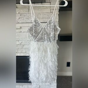 NWT Altered state sequined embellished white dress size S